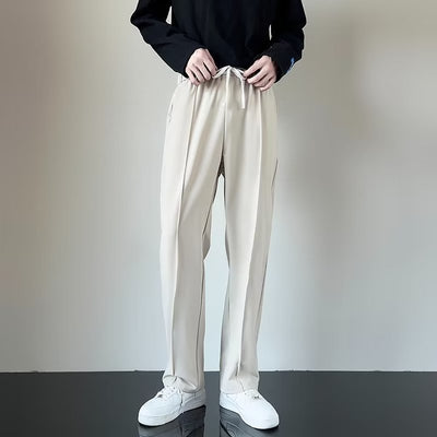 Draping Fitted Suit Pants