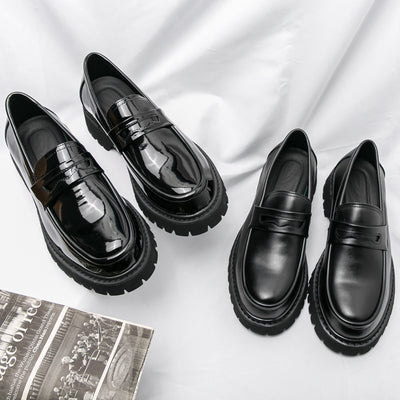 Loafers Platform Black Fashion Shoes