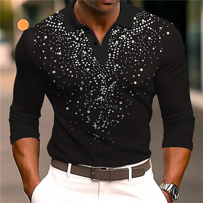 Casual Printed 3D Polo Shirt